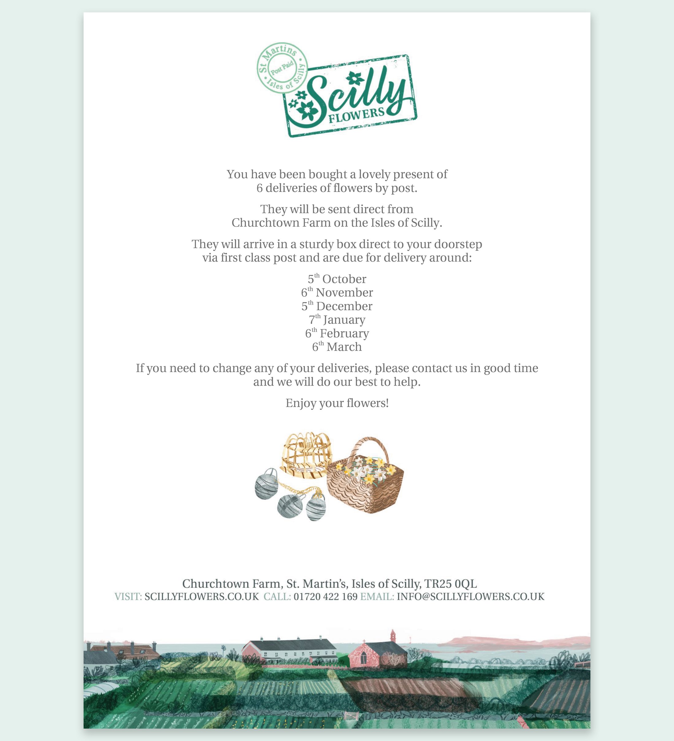 Fresh Flowers Bespoke Gift Subscription Scilly Flowers